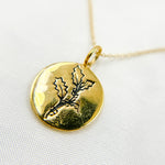 Load image into Gallery viewer, 14k Solid Gold Medallion Flower-Month Necklace. NFA71222