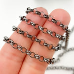 Load image into Gallery viewer, Sterling Silver Black Rhodium Rolo Chain