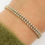 Load image into Gallery viewer, BTP65177. 14K Solid Yellow Gold Diamond Tennis Bracelet