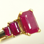Load image into Gallery viewer, 14K Solid Yellow Gold Ruby Cluster Ring.