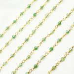 Load image into Gallery viewer, Coated Green Quartz Gold Plated Wire Chain