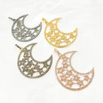 Load image into Gallery viewer, DP134. Diamond Sterling Silver Moon and Star Pendant