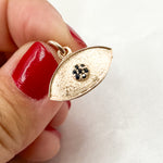 Load image into Gallery viewer, DC339. Diamond Sterling Silver Eye Pendant with Gemstone