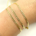 Load image into Gallery viewer, 14K Solid Gold Flat Cuban Links Chain