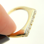 Load image into Gallery viewer, 14K Solid Yellow Gold Diamond Ring.