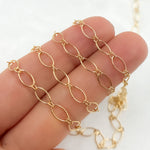 Load image into Gallery viewer, 790GF. Gold-Filled Smooth Oval Long and Short Link Chain