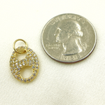 Load image into Gallery viewer, 14K Solid Gold Diamond Marina Charm. GDP200