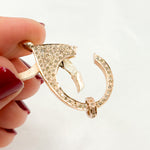 Load image into Gallery viewer, Diamond Silver Oval Trigger Clasp