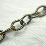 Load image into Gallery viewer, Oxidized Sterling Silver Twisted Round Link Chain