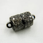 Load image into Gallery viewer, DC665. Diamond & Sterling Silver Magnetic Barrel Clasp