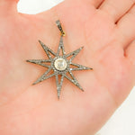 Load image into Gallery viewer, DP401. Diamond Silver Star Pendant with Polki Diamond
