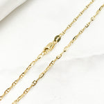 Load image into Gallery viewer, 14K Solid Gold Diamond Cut Marina Link Chain