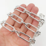 Load image into Gallery viewer, Buy Now Sterling Silver Smooth Long & Short Links Chain