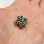 Load image into Gallery viewer, DC742. Diamond & Sterling Silver Cross Bead
