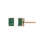 Load image into Gallery viewer, CE97168EM6X4. 14K Solid Gold Emerald Earring