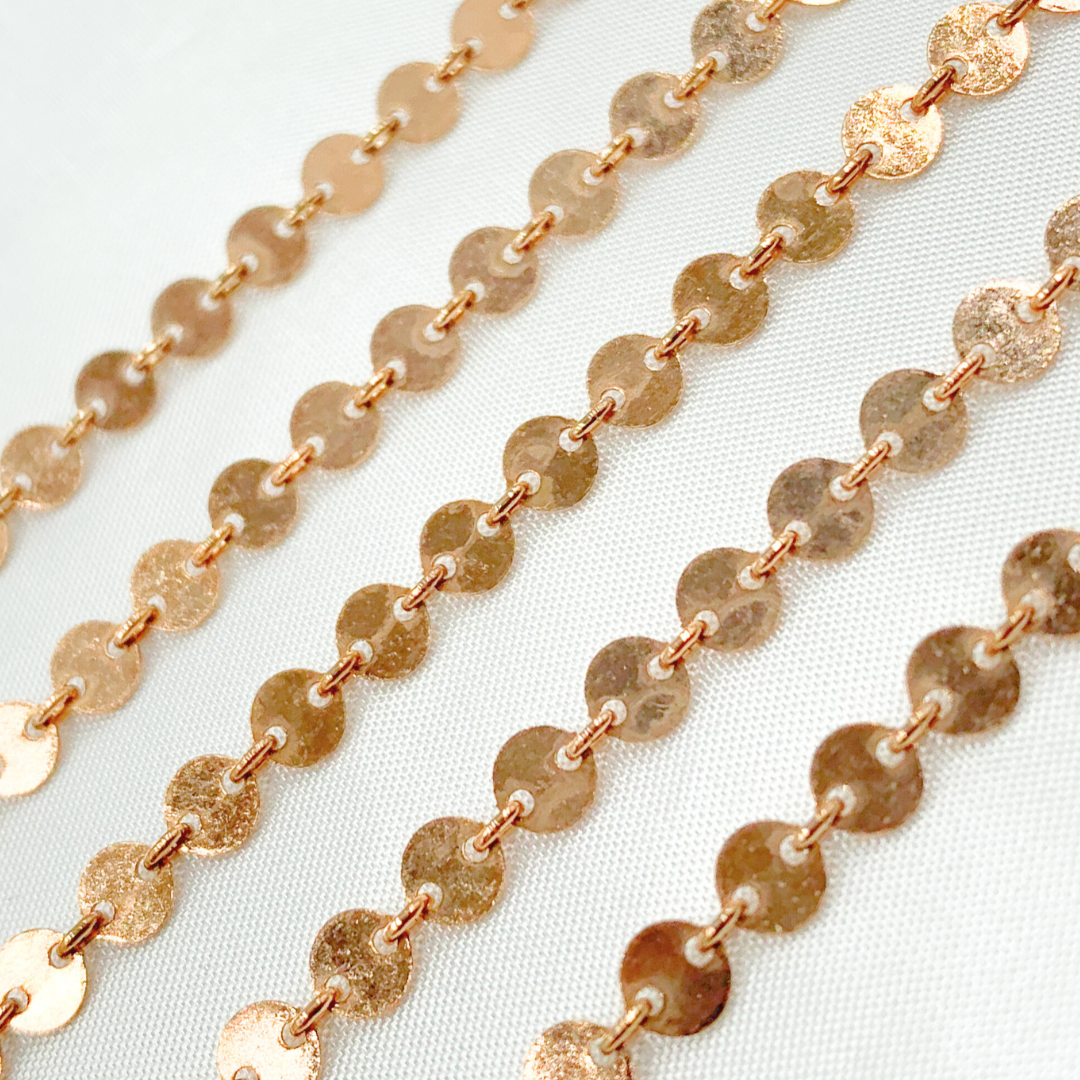 Rose Gold Filled Disc Chain. 957RGF