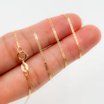 Load image into Gallery viewer, 14k Solid Gold Flat Marina Link Chain