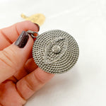 Load image into Gallery viewer, DP299. Diamond Sterling Silver Round Eye Pendant with Gemstone