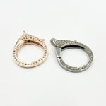 Load image into Gallery viewer, DC688. Diamond Sterling Silver Round Trigger Clasp