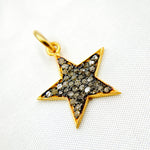 Load image into Gallery viewer, DC397. Diamond Sterling Silver Star Pendant