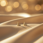 Load image into Gallery viewer, ER413639Y. 14k Solid Yellow Gold Diamond Triangle Studs