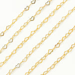 Load image into Gallery viewer, Buy 14K Gold Filled Flat Heart Link Chain