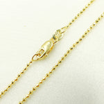 Load image into Gallery viewer, 14K Solid Yellow Gold Diamond Cut Ball Link Necklace