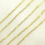Load image into Gallery viewer, 14K Solid Gold Diamond Cut Paperclip & Marina Mirror Link Chain