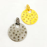 Load image into Gallery viewer, DP475. Diamond Silver Round Pendant