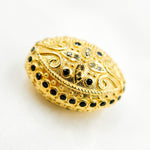 Load image into Gallery viewer, DC849. Diamond & Sterling Silver Oval Bead