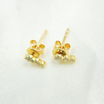 Load image into Gallery viewer, ER413586Y. 14k Solid Yellow Gold Diamonds Dots Studs
