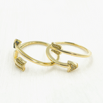 Load image into Gallery viewer, 14K Solid Gold Diamond Arrow Ring.