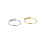 Load image into Gallery viewer, 14k Solid Gold Baguette Diamond Bars Ring.