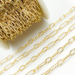 Load image into Gallery viewer, Gold Plated Sterling Silver Long Diamond Cut & Short Smooth Link