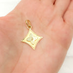 Load image into Gallery viewer, Buy Now Diamond Sterling Silver Diamond Shape Flower Pendant