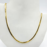 Load image into Gallery viewer, 330CCTDBRA8. 14K Solid Gold Flat Snake Necklace