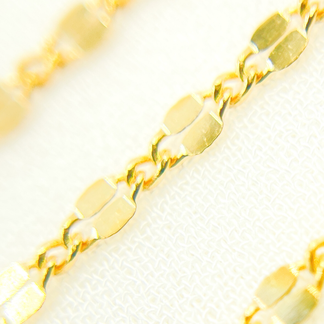 V185GF. 14k Gold Filled Flat Marina Link Chain