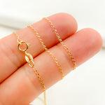 Load image into Gallery viewer, 14K Solid Gold Flat Cable Link Chain