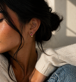 Load image into Gallery viewer, EHZ57585. 14K Solid Gold Gemstone Hoops