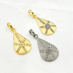 Load image into Gallery viewer, DP547. Diamond Sterling Silver Drop Star Pendant