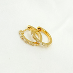 Load image into Gallery viewer, 14k Solid Gold Baguette Hoops. EHD57037
