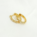 Load image into Gallery viewer, EHD57037Y. 14k Solid Gold Baguette Hoops