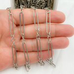 Load image into Gallery viewer, Oxidized Sterling Silver Paperclip and Round Link Chains