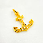 Load image into Gallery viewer, DC090. Diamond Silver Anchor Pendant