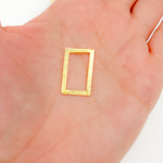 Load image into Gallery viewer, Gold-plated Sterling Silver Brushed Rectangle Connector
