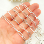 Load image into Gallery viewer, Silver Flat Paperclip Chain