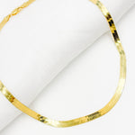Load image into Gallery viewer, Gold Plated 5.5mm Herringbone Necklace