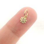 Load image into Gallery viewer, 14K Solid Gold Diamond Flower Charm