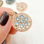 Load image into Gallery viewer, Diamond Sterling Pendant with Gemstone