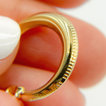 Load image into Gallery viewer, GER143. 14K Gold Chunky Textured Hoop